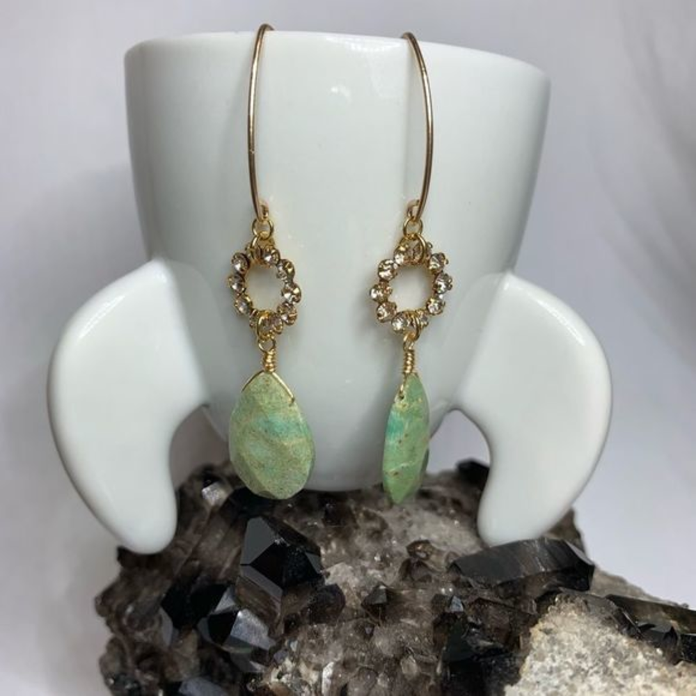 Ruby zoisite 14kt gold filled‎ earrings